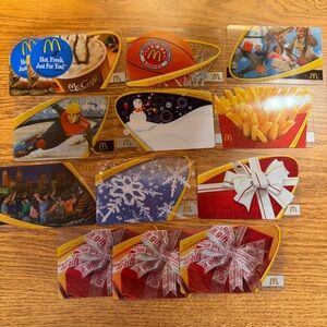 Lot Of 13 McDonalds Collectible Mixed Gift Cards ~No Value~ Never Used